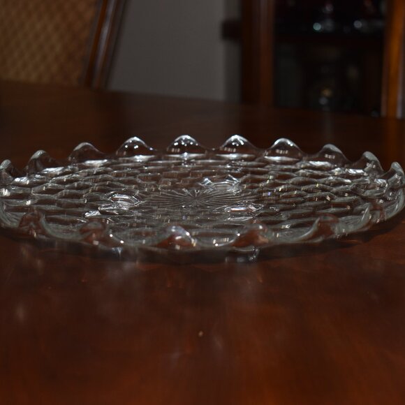 Fostoria American 3 Footed Cake Plate - Picture 2 of 4